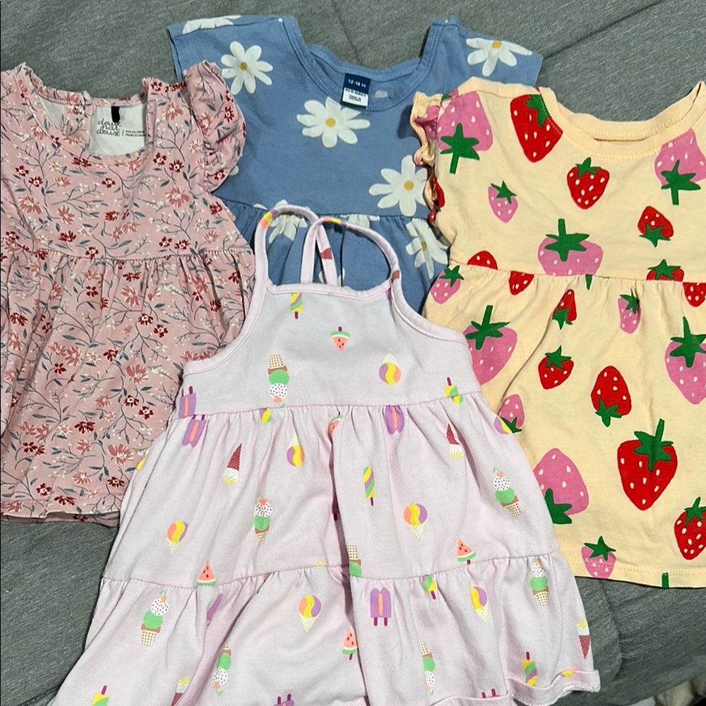 Colorful 12-18month Dresses bundle